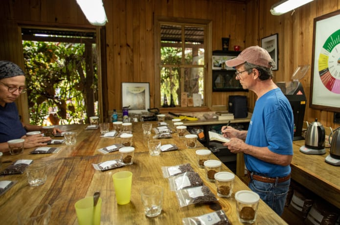 Bunafr Chief Coffee Officer Jeff Babcock, handpicking the coffees from award winning farm Santa Felisa in Guatemala