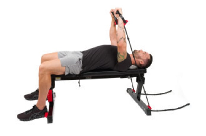 Weight bench with resistance bands sale