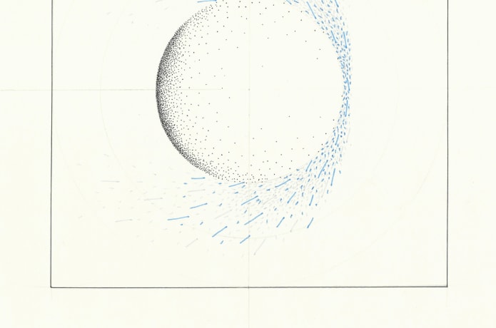 Ink study looking at energy transfer. Ink drawing on A4 220gm acid free heavyweight paper.