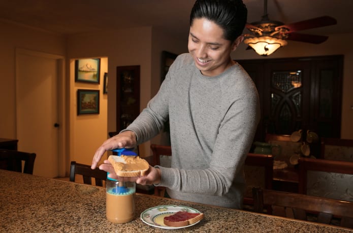Peanut butter and jelly sandwiches are easy to make!