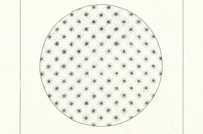 Part of the magnetic porcelain disc series studies. Ink drawing on A4 220gm acid free heavyweight paper.