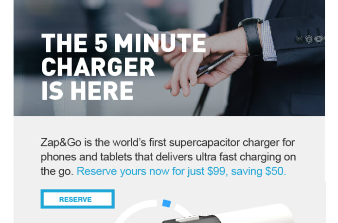 Zap Go First Graphene Supercapacitor Charger Indiegogo