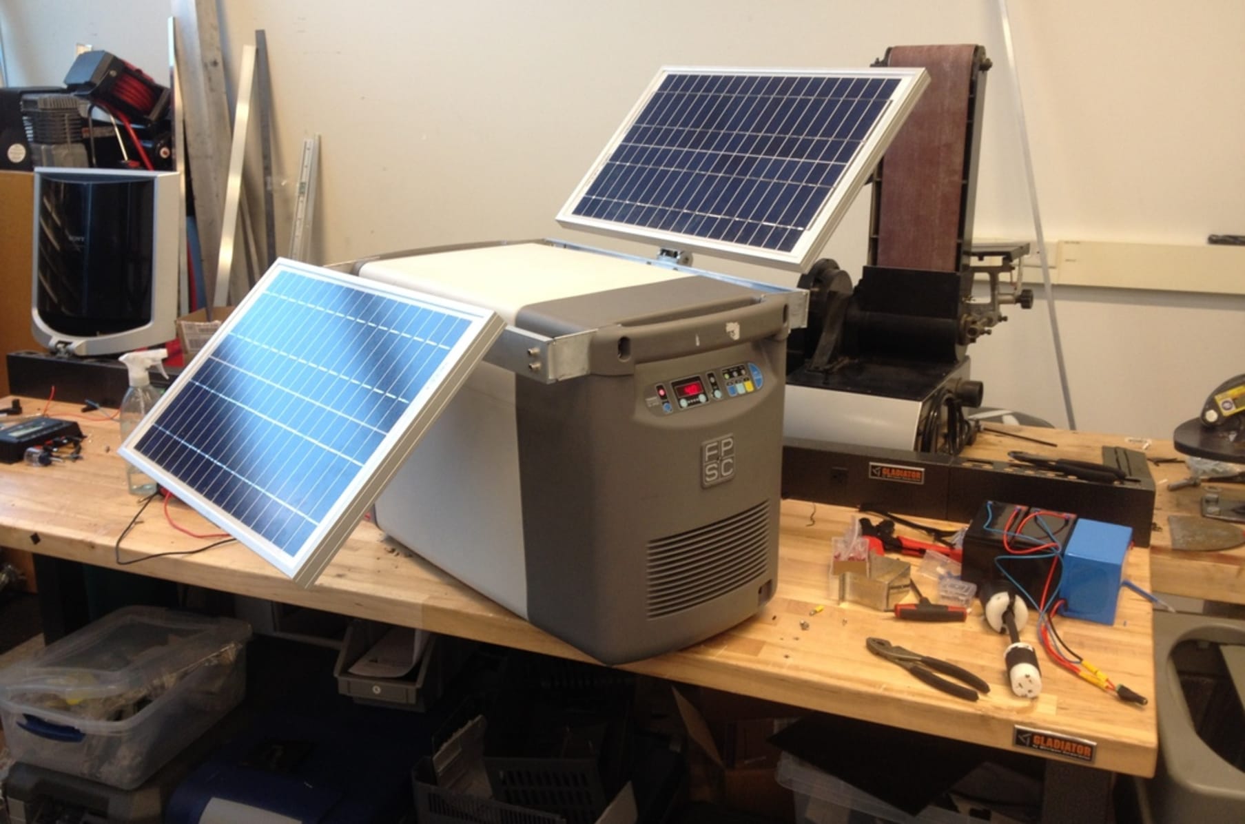 Portable shop solar cooler