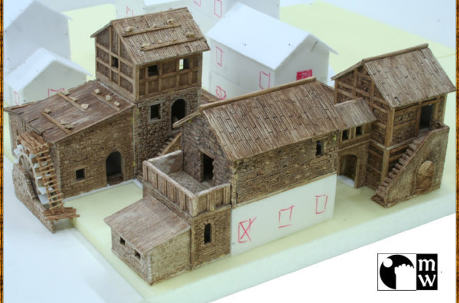 1/300 Scenery Terrain Building Medieval Wargames 6mm Manor House 