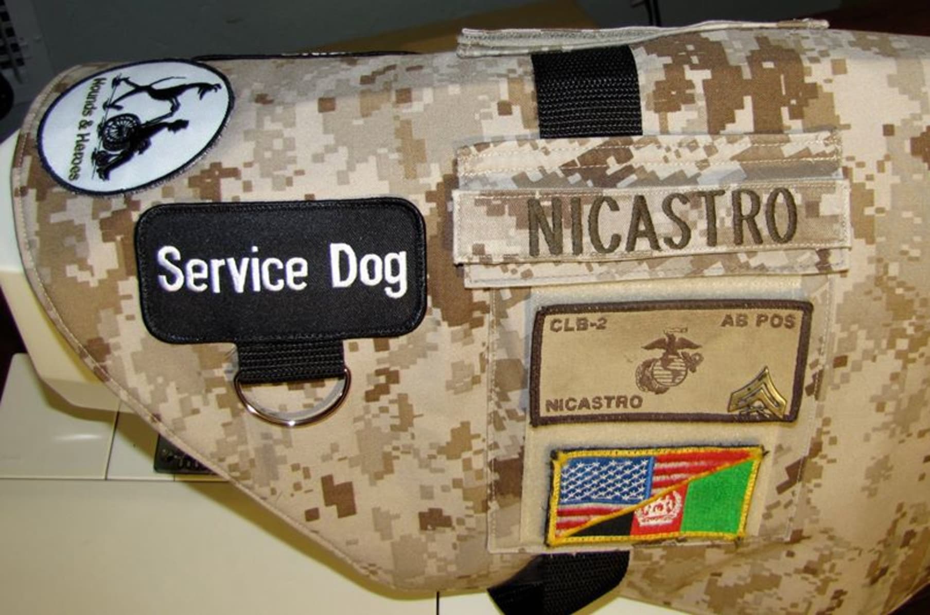 Military style deals service dog vest