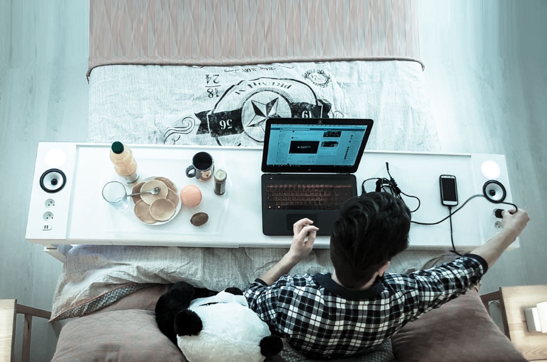 Bedchill overbed outlet table