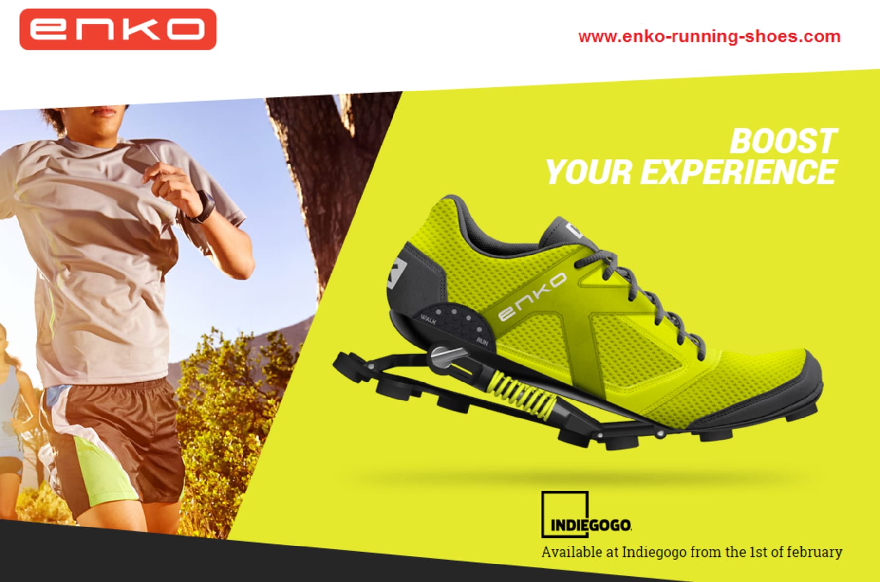 ENKO Running Shoe Comfort and Power Indiegogo