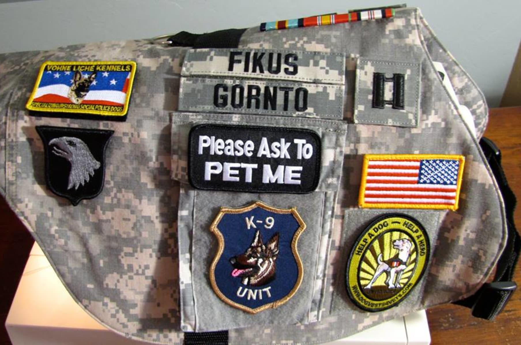 Patriotic service hotsell dog vest