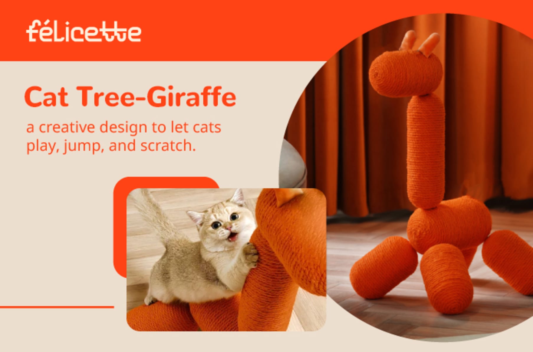Felicette Unique Designed Giraffe Cat Tree Indiegogo