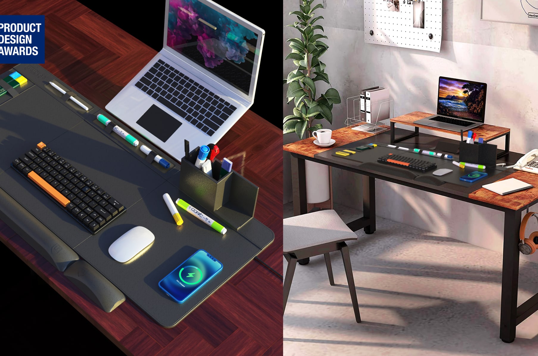 MagOrg magnetic desk organizer is an all-in-one mat that has 12