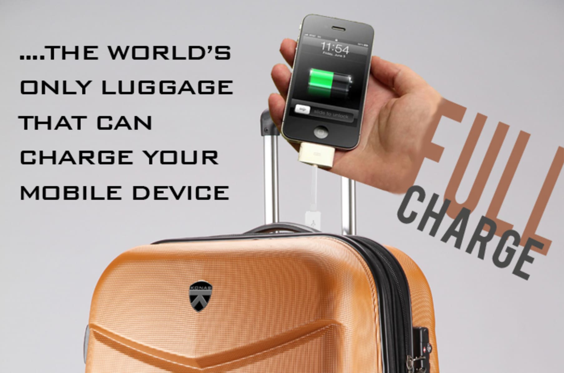 Suitcase that can charge your phone clearance
