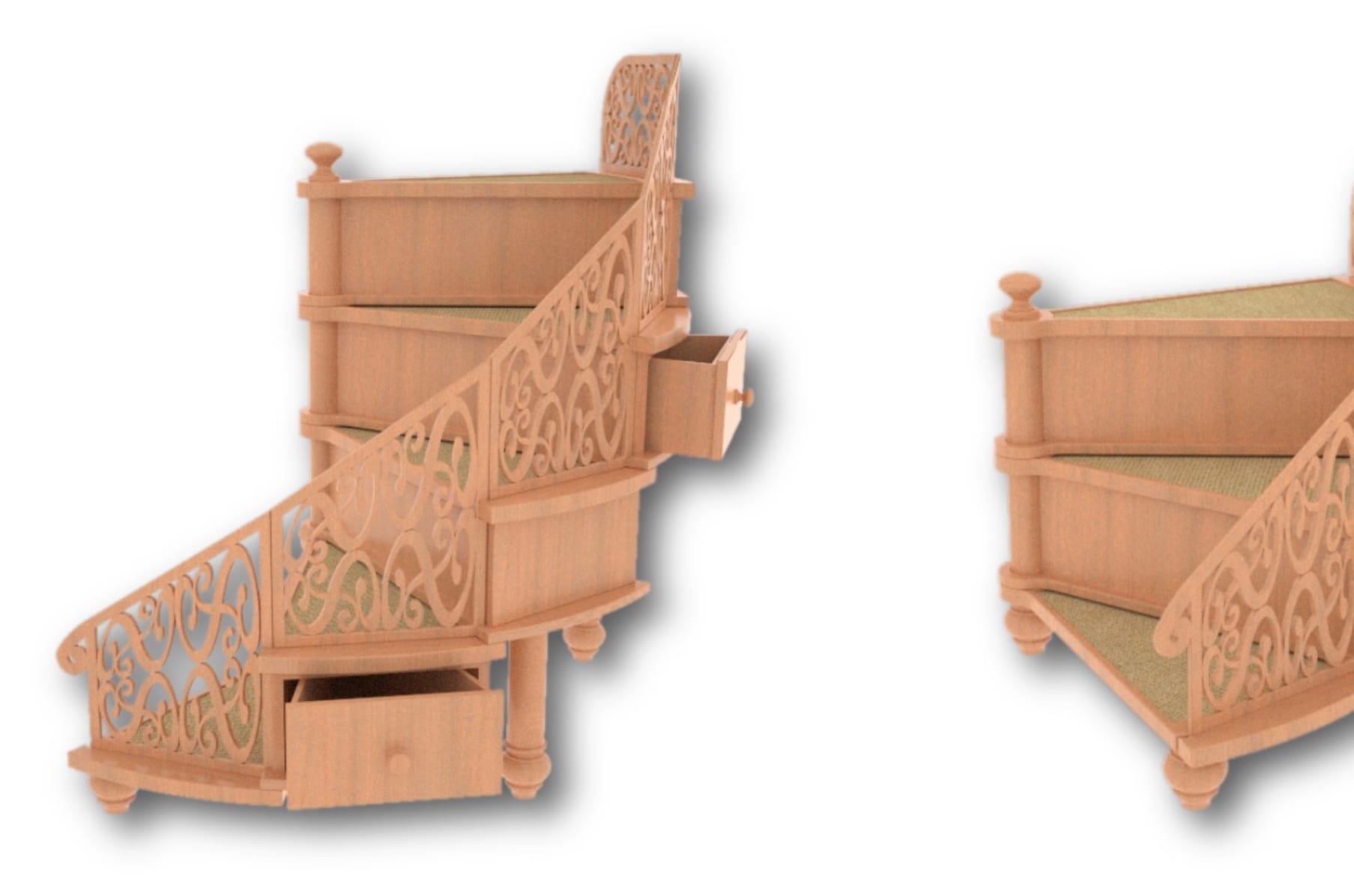 Pet shop spiral staircase