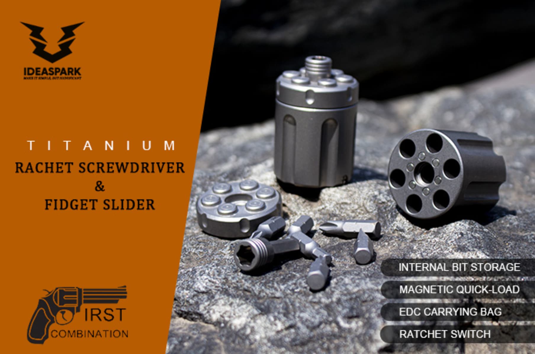 The Revolver Titanium EDC Screwdriver Fidget Toy Indiegogo
