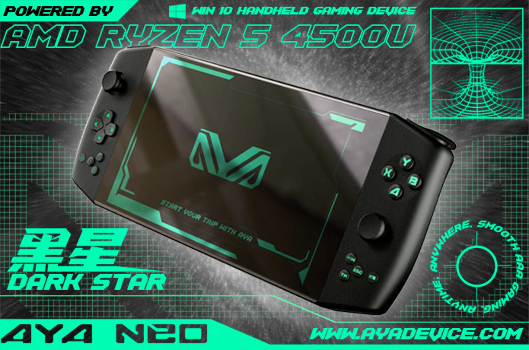  AYA Neo 2021 (Black Star) - Consola de juegos portátil
