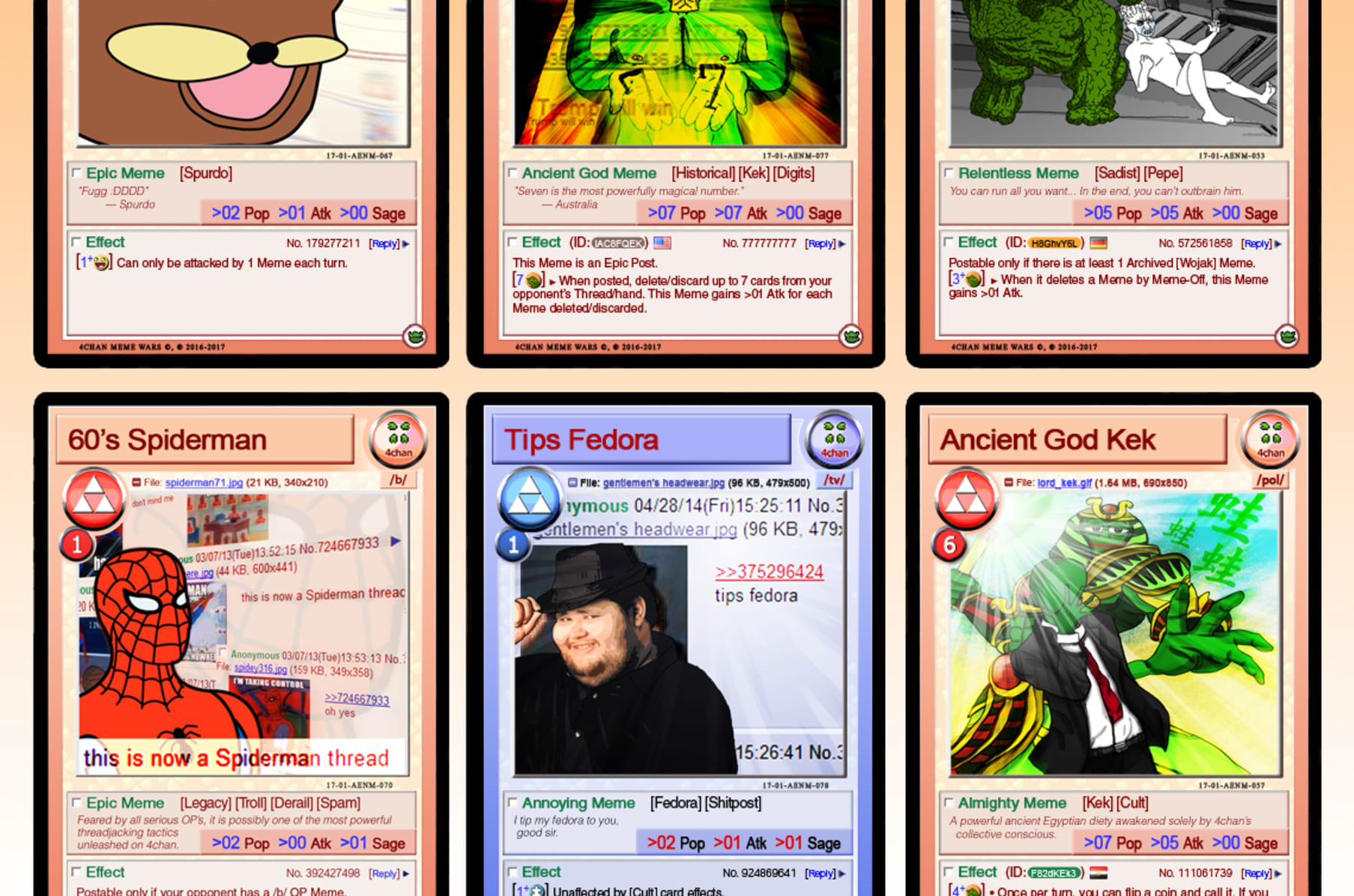 4chan Meme Wars Trading Card Game Indiegogo