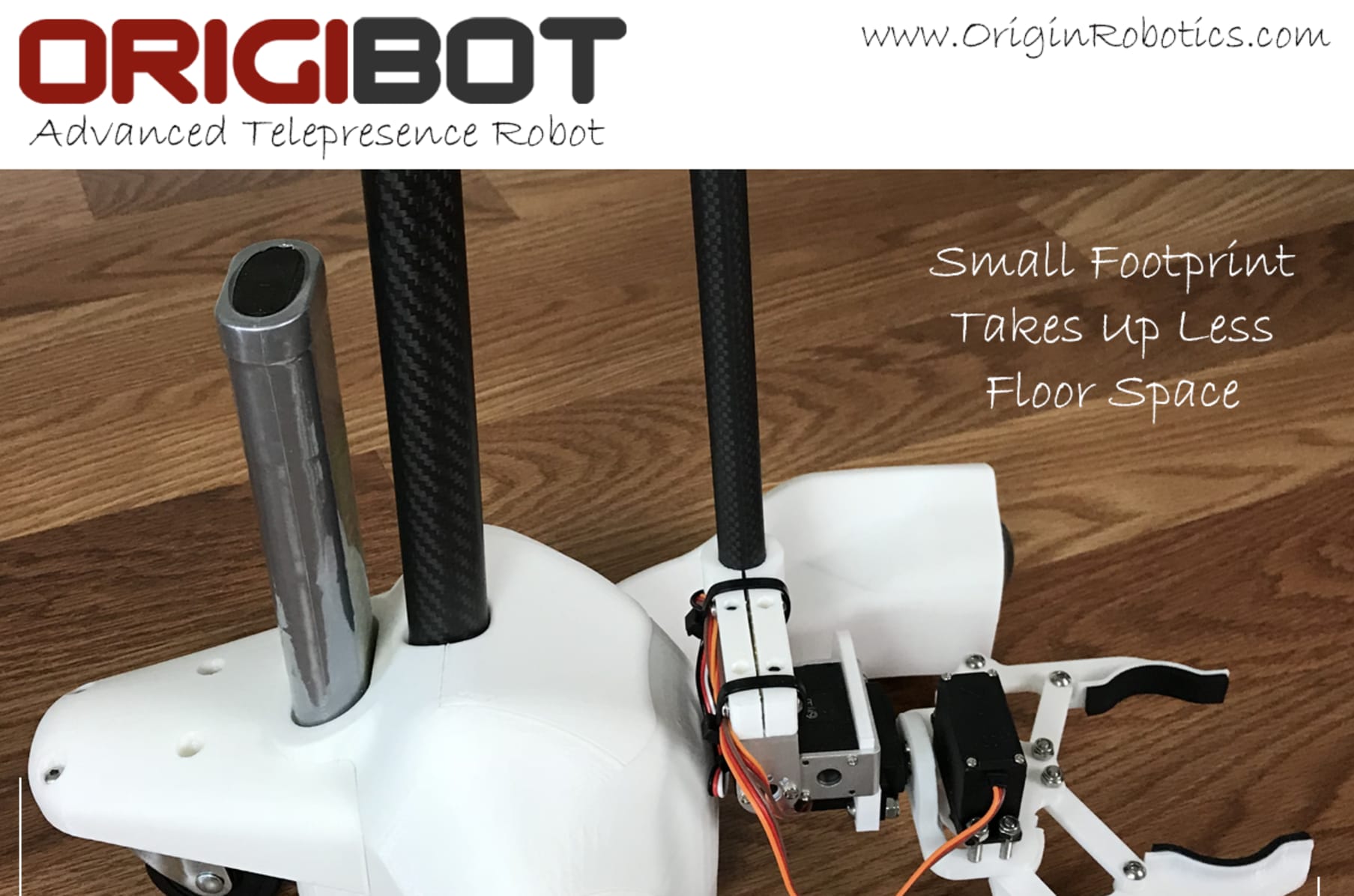 Telepresence robot with arm top