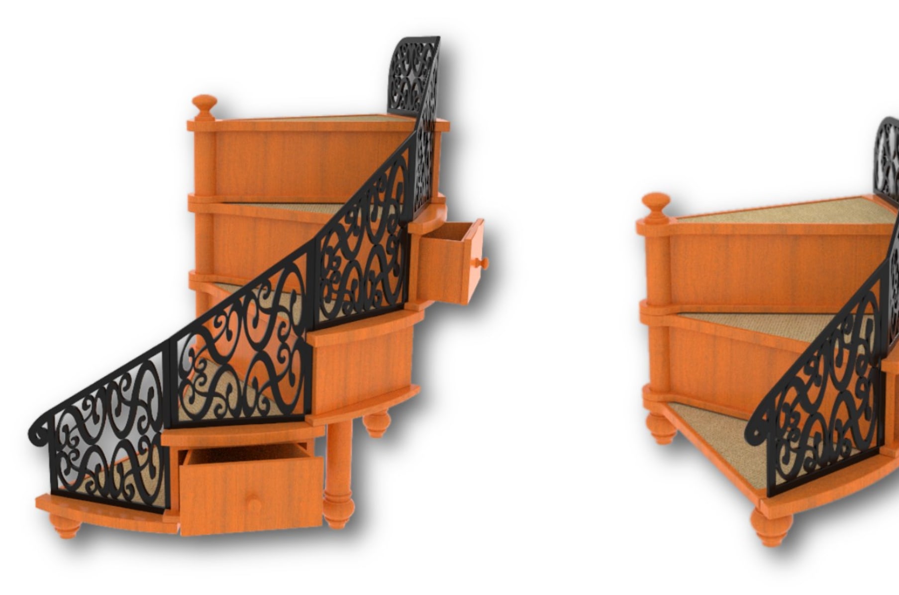 Dog friendly 2025 spiral staircase
