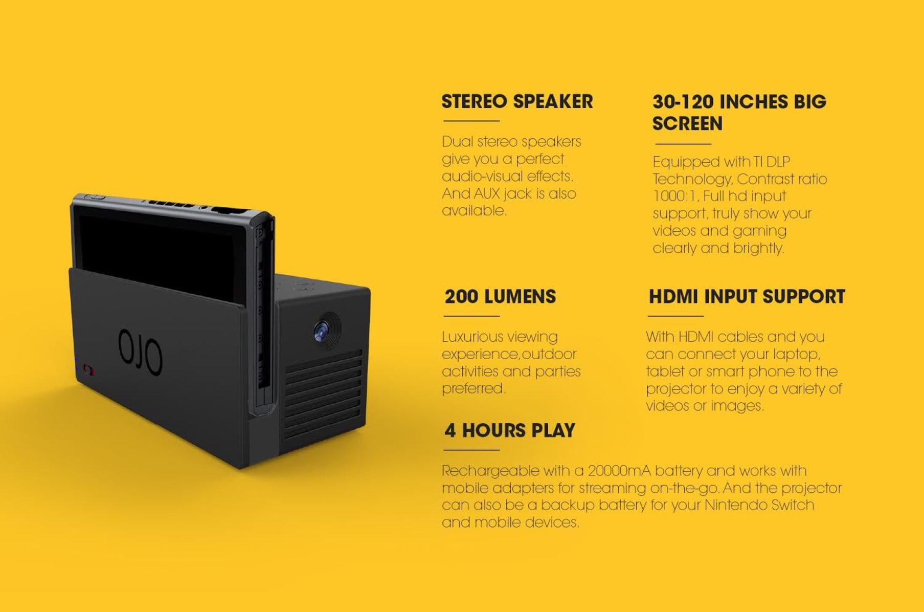Nintendo switch cheap with projector