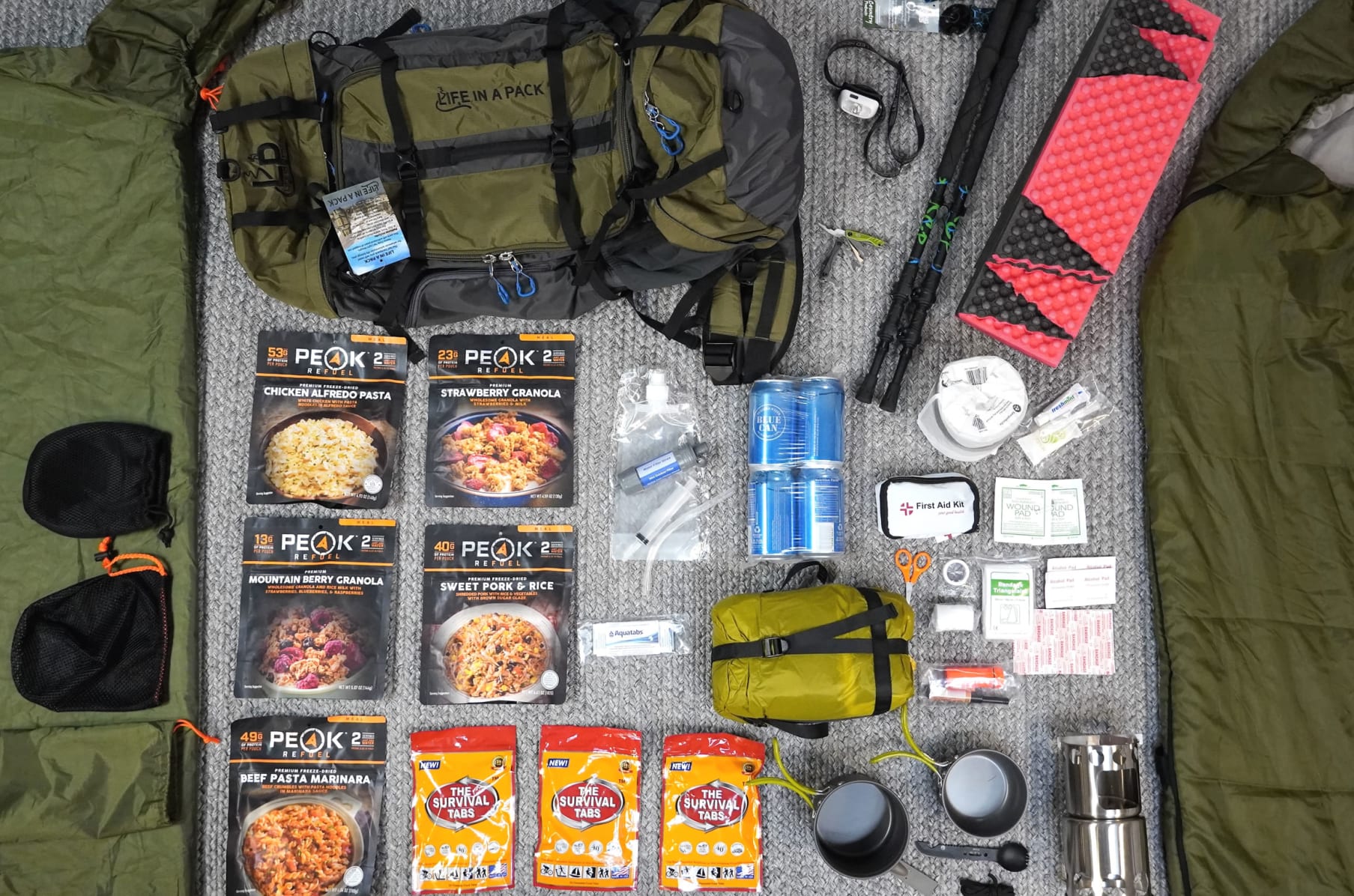 Life Gear 2 Person 72 Hour Survival Kit and Dry Bag