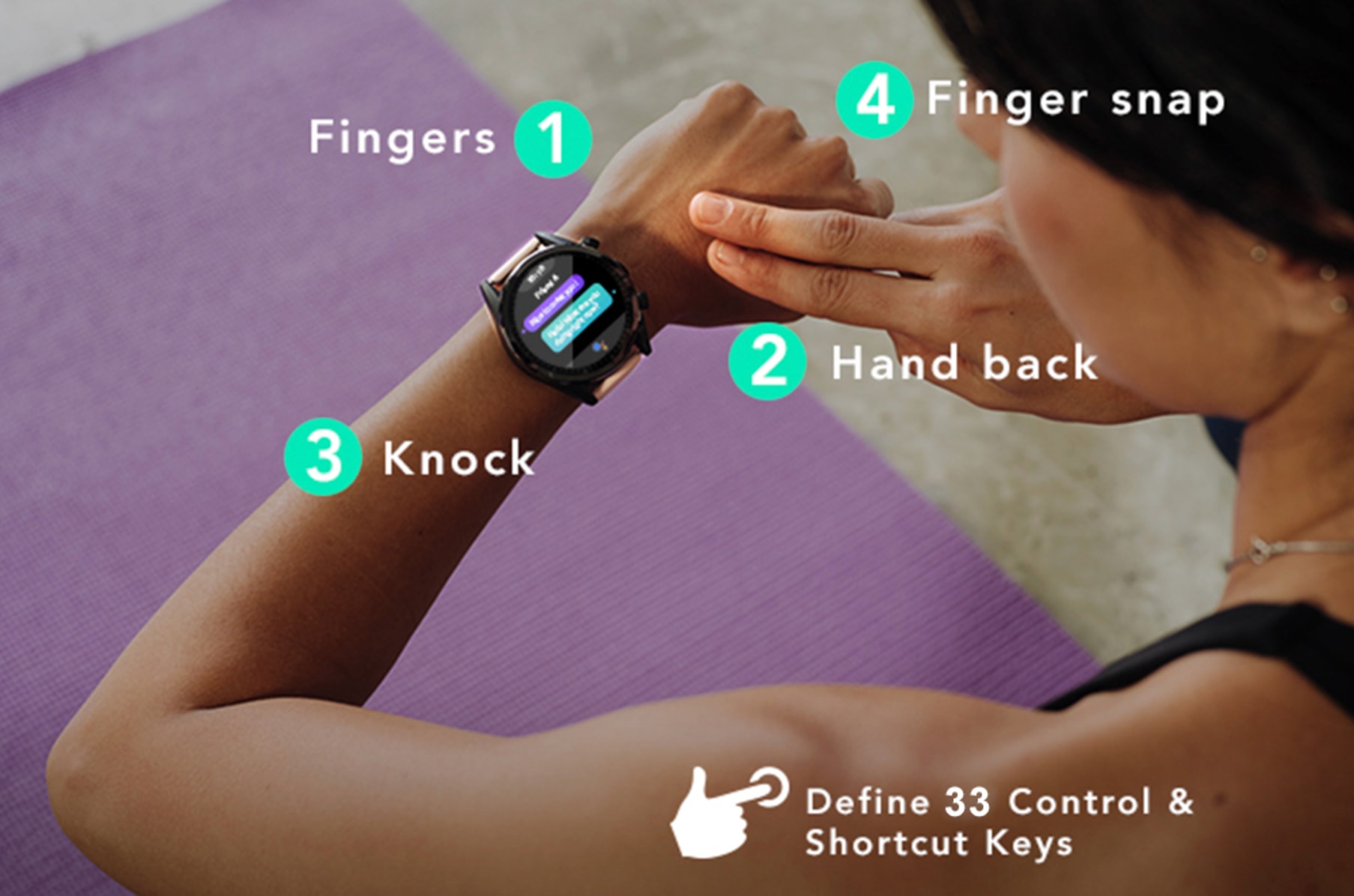 Smartwatch with gesture control shop