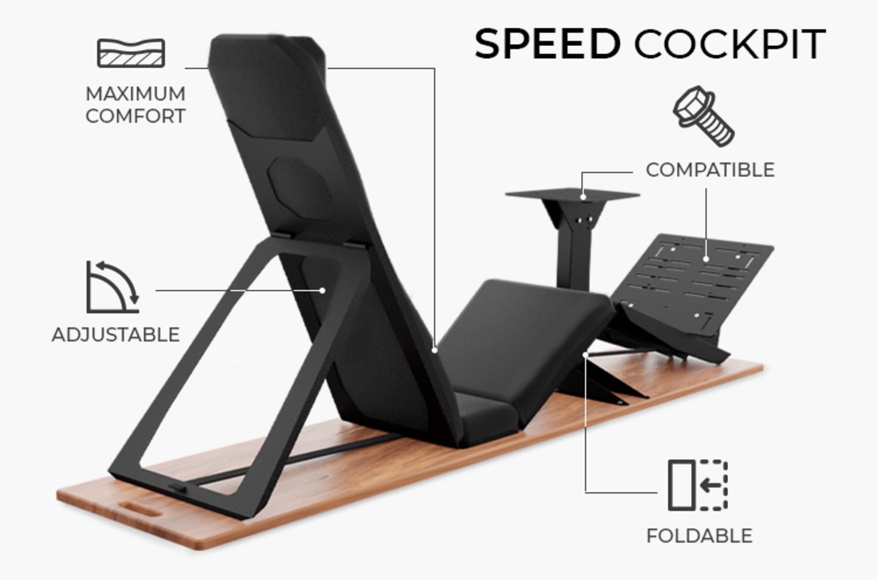 Foldable racing seat store
