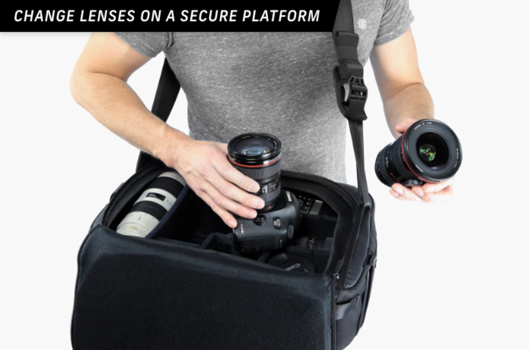 The Top Shelf Super Fast All Access Camera Bag Indiegogo