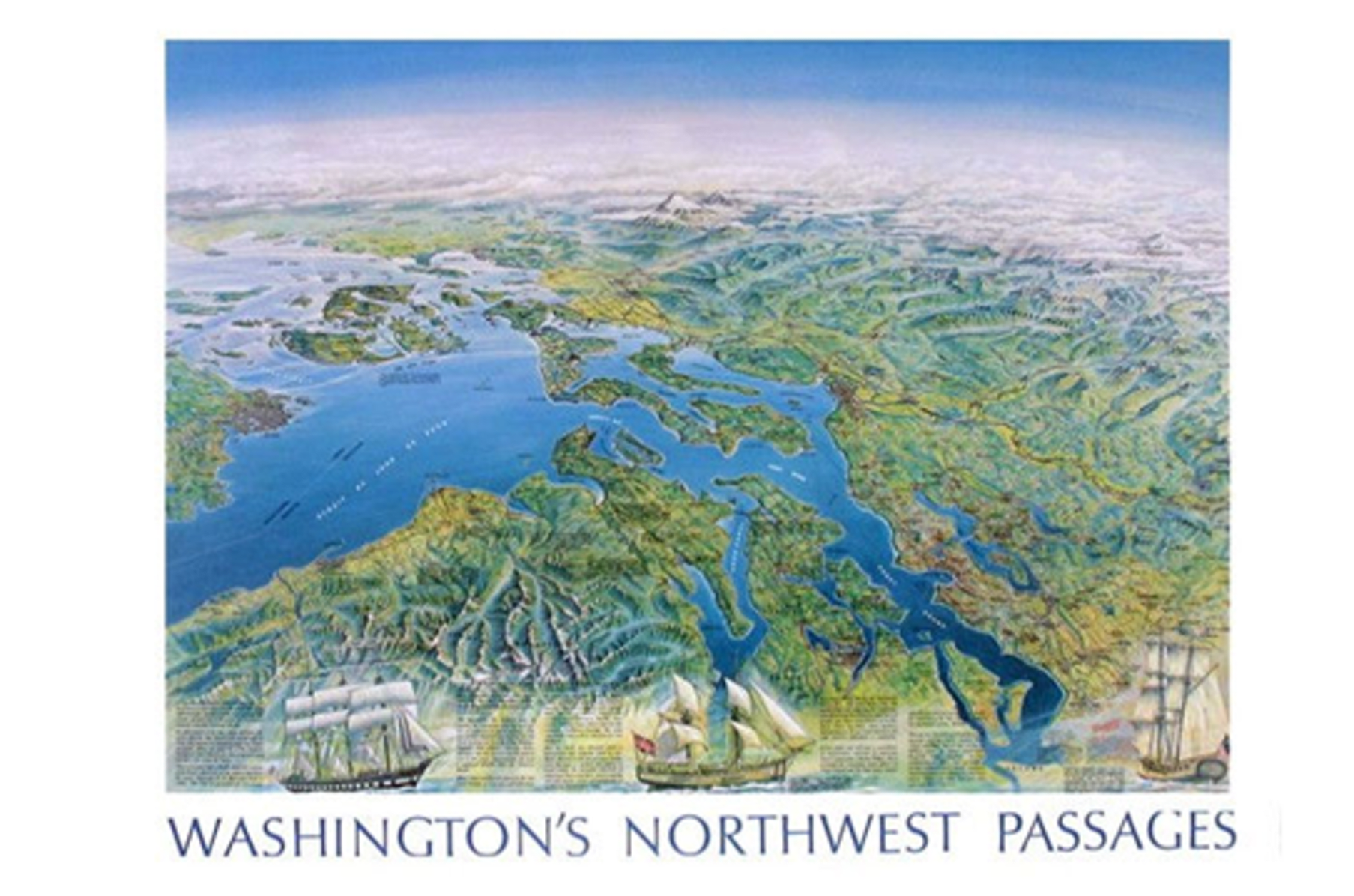 Olympic Mountains Peaks Map By Pargeter Pargeter Maps | Indiegogo