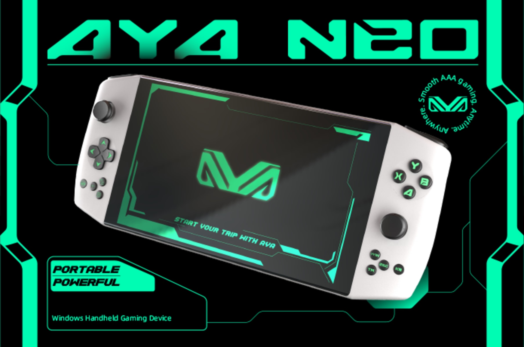 AYA NEO [Latest HW Update-1.5 Version-1TB NVMe M.2 SSD] 7 Inches Mini  Handheld Windows 10 Video Game Console CPU: AMD Ryzen 5 4500U Touch Screen