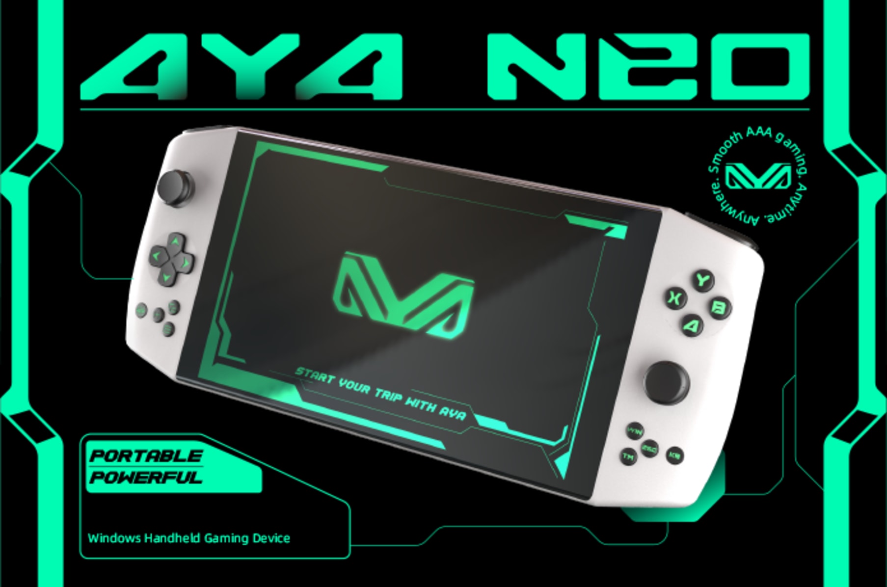 AYA NEO Pro Light Moon Ryzen Handheld Gaming PC; Ryzen 7 4800U