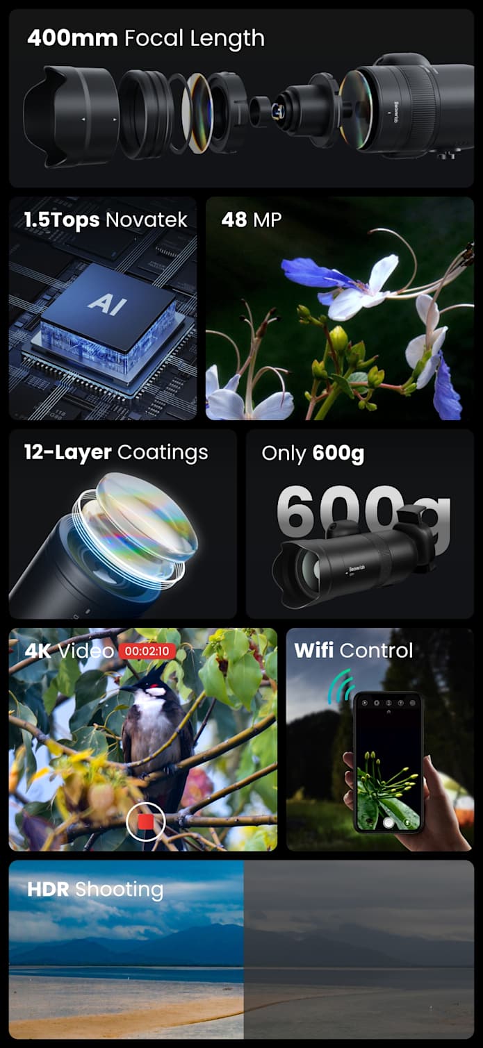Excope DT1:World's Lightest Super Telephoto Camera | Indiegogo