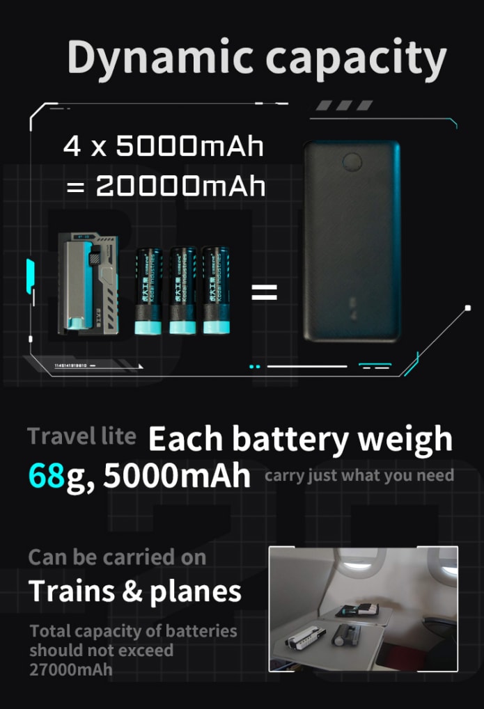 BT-20Wingman: Power bank with detachable batteries | Indiegogo