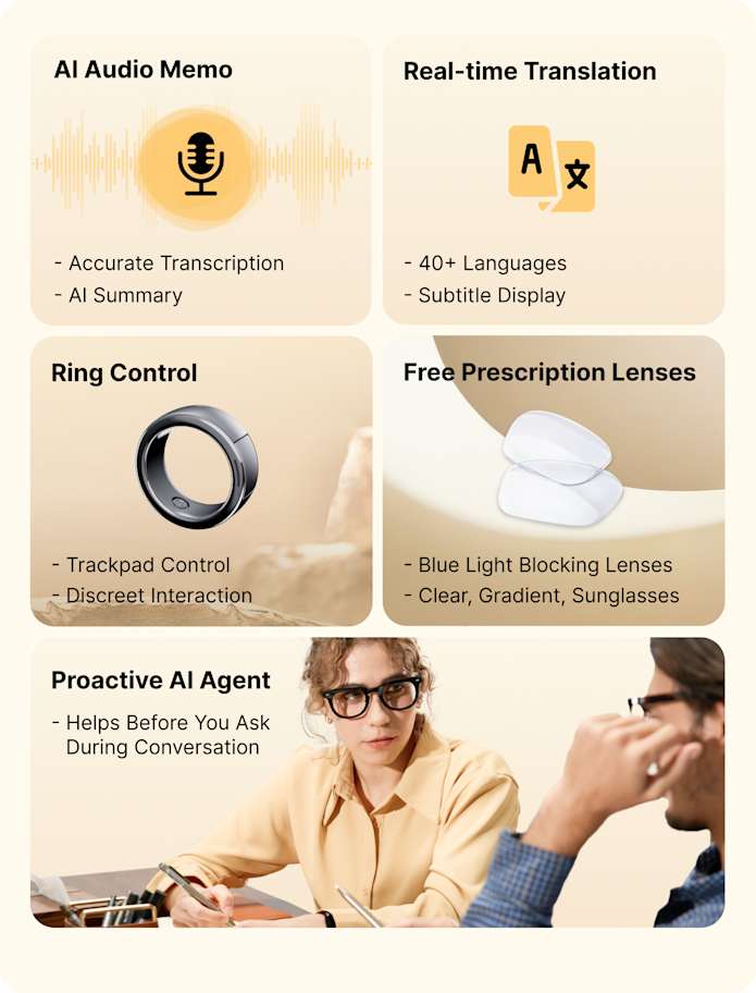 Halliday: Proactive AI Glasses, Invisible Display | Indiegogo