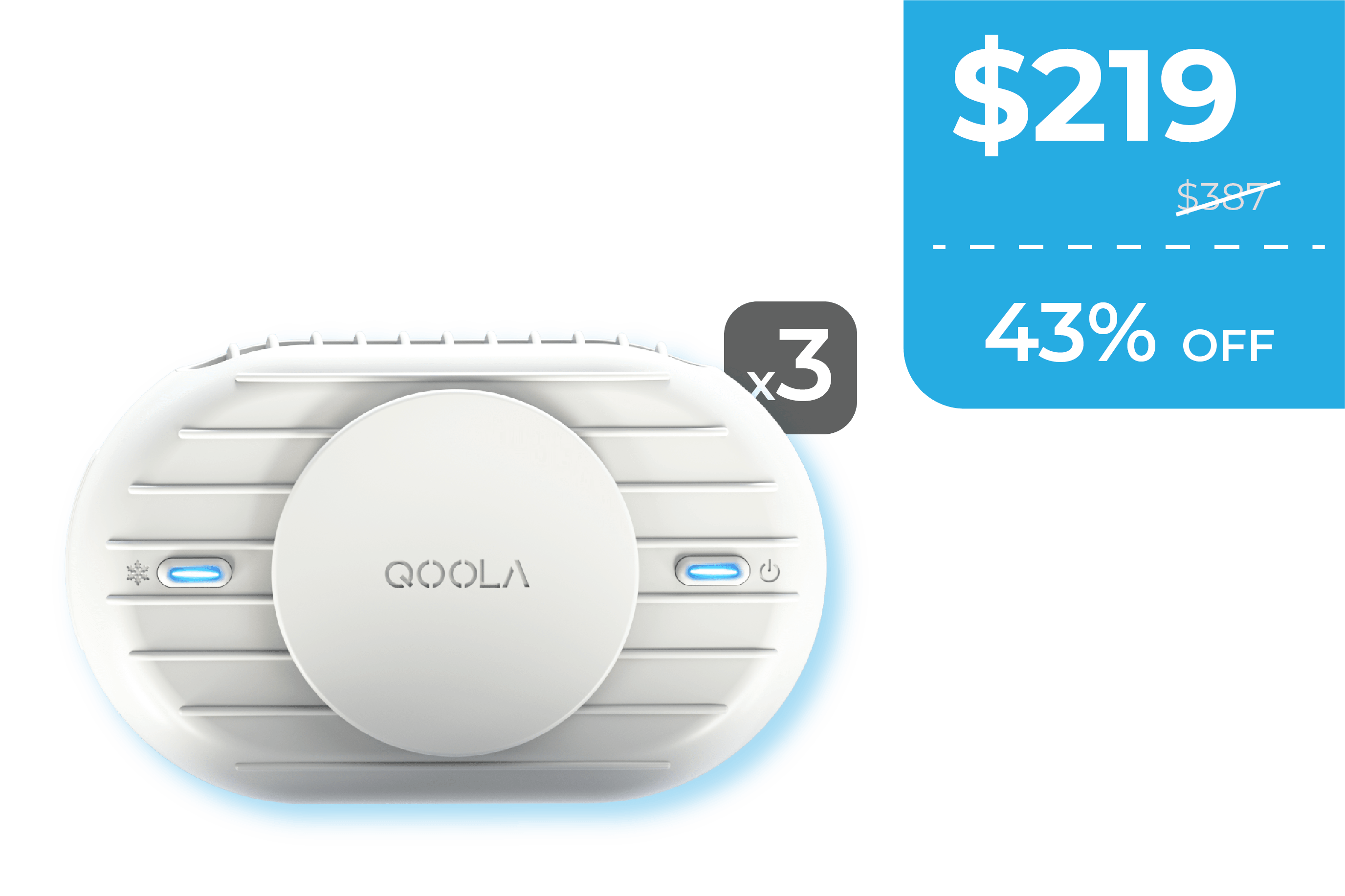 ワンピなど最旬ア！ - Pro QOOLA Revamped Indiegogo | Conditioner Air Wearable 扇風機・サーキュレーター
