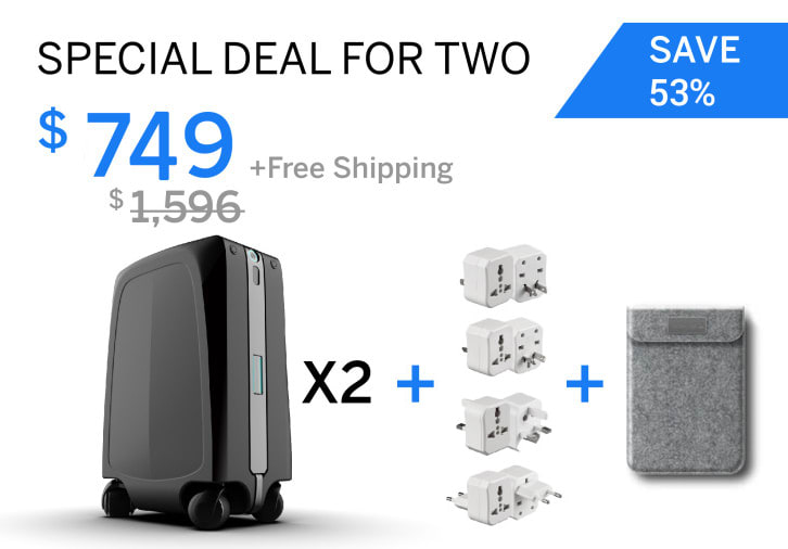 Ovis smart suitcase price on sale