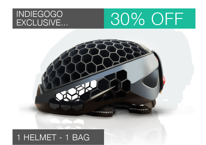 Smart Helmet Indiegogo Bike Helmet Cyclo: Packable Helmet Made