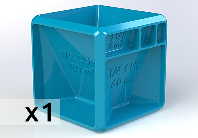 3d printed measuring cube