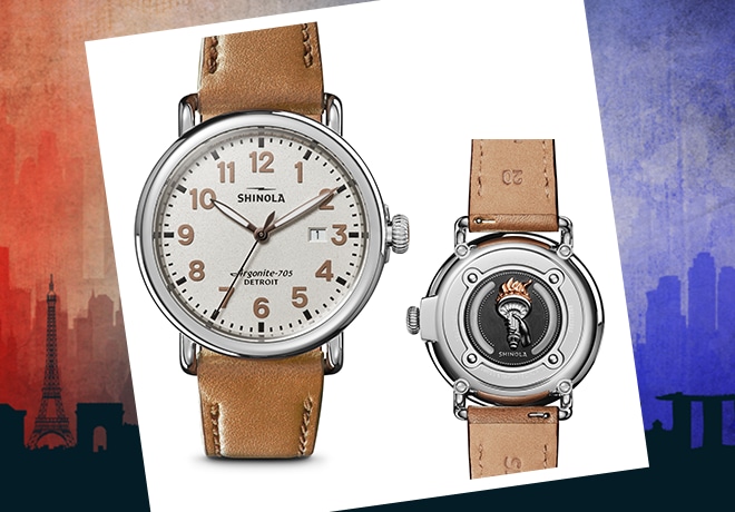 Shinola statue store of liberty watch