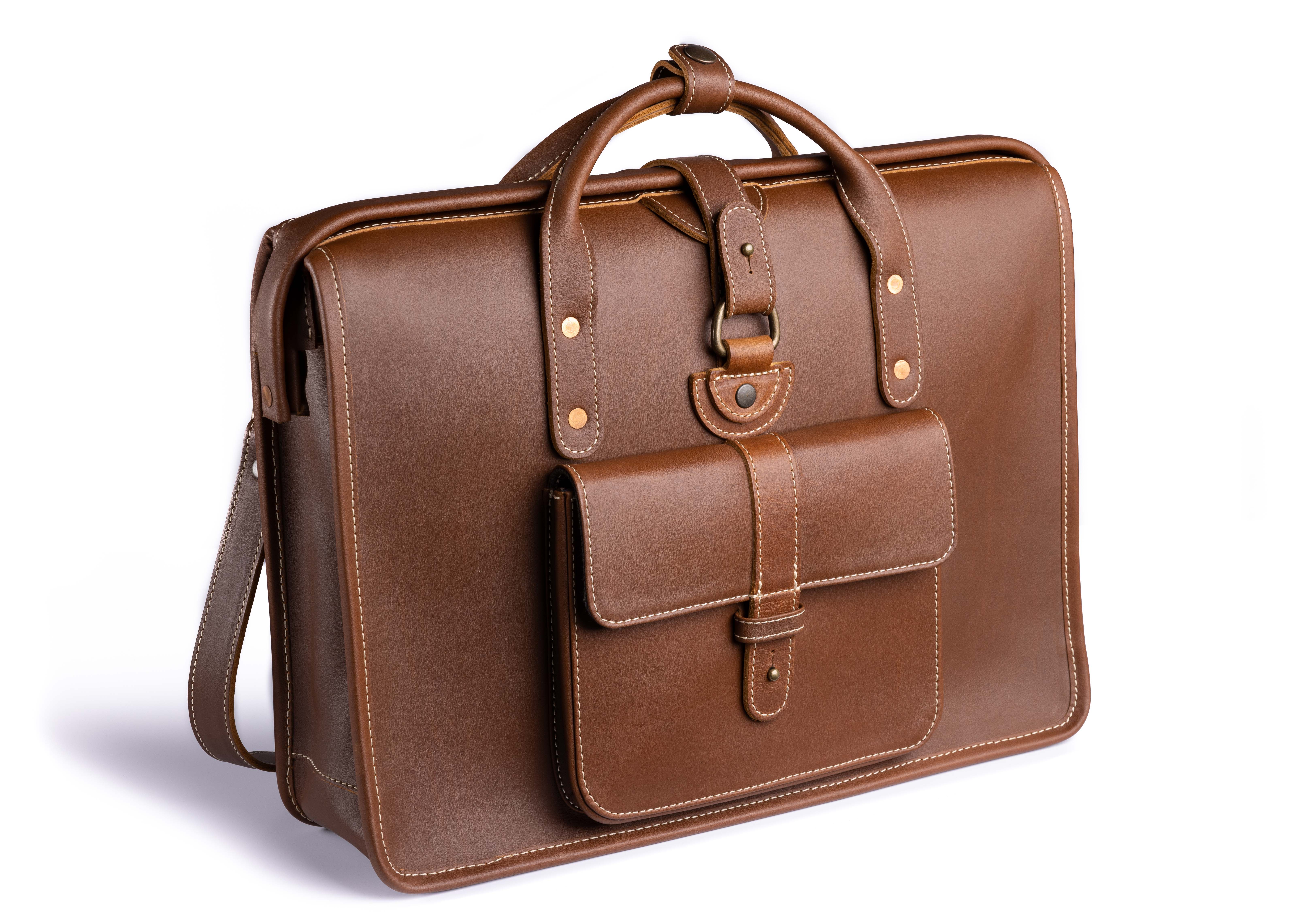 The Pad & Quill Gladstone Briefcase offers plenty of storage in a