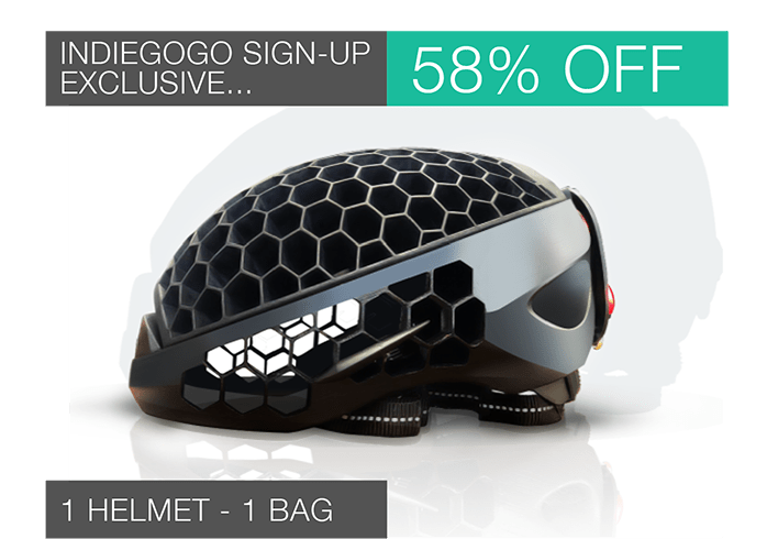 Foldable helmet cheap indiegogo