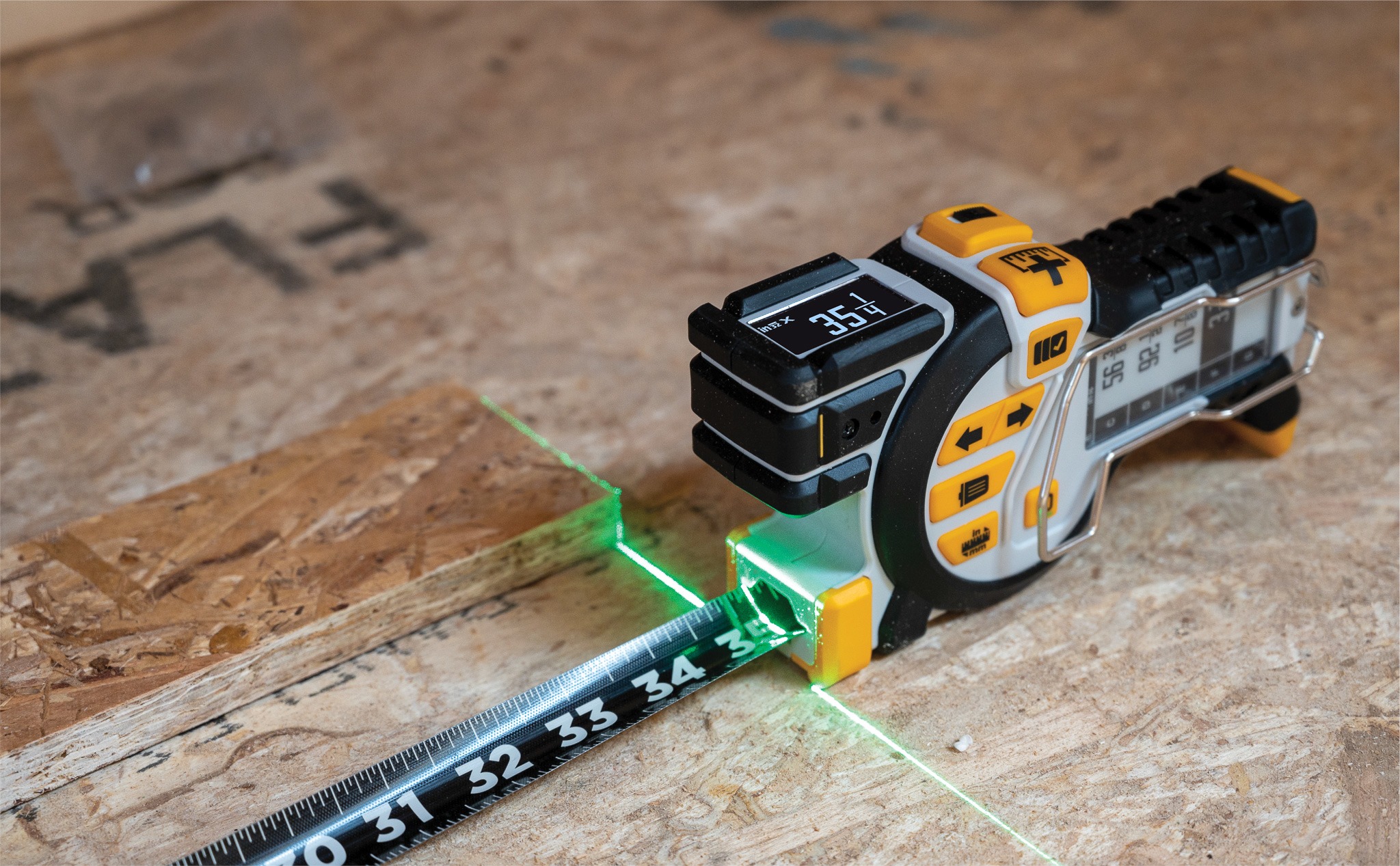 2-in-1 Digital Laser Tape Measure by Sharper Image @