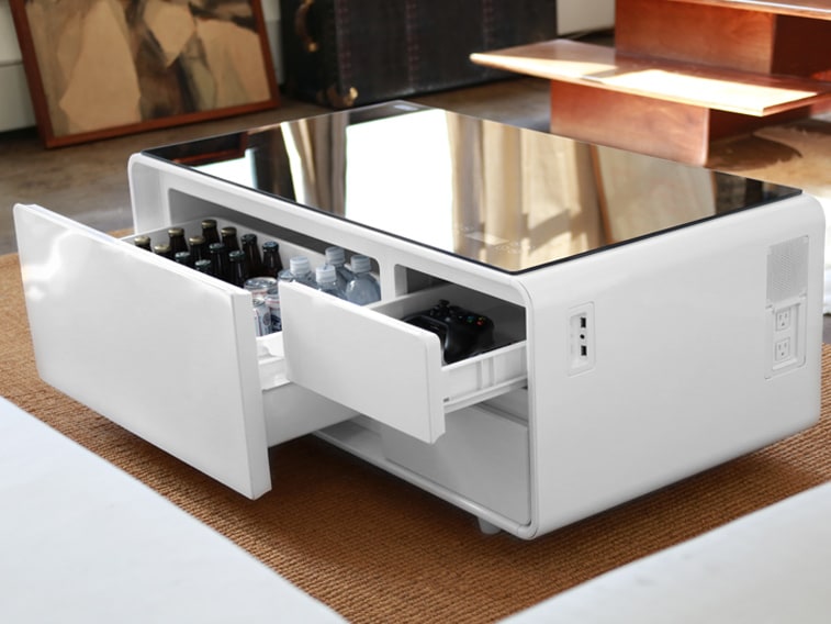 Sobro coffee clearance table with fridge