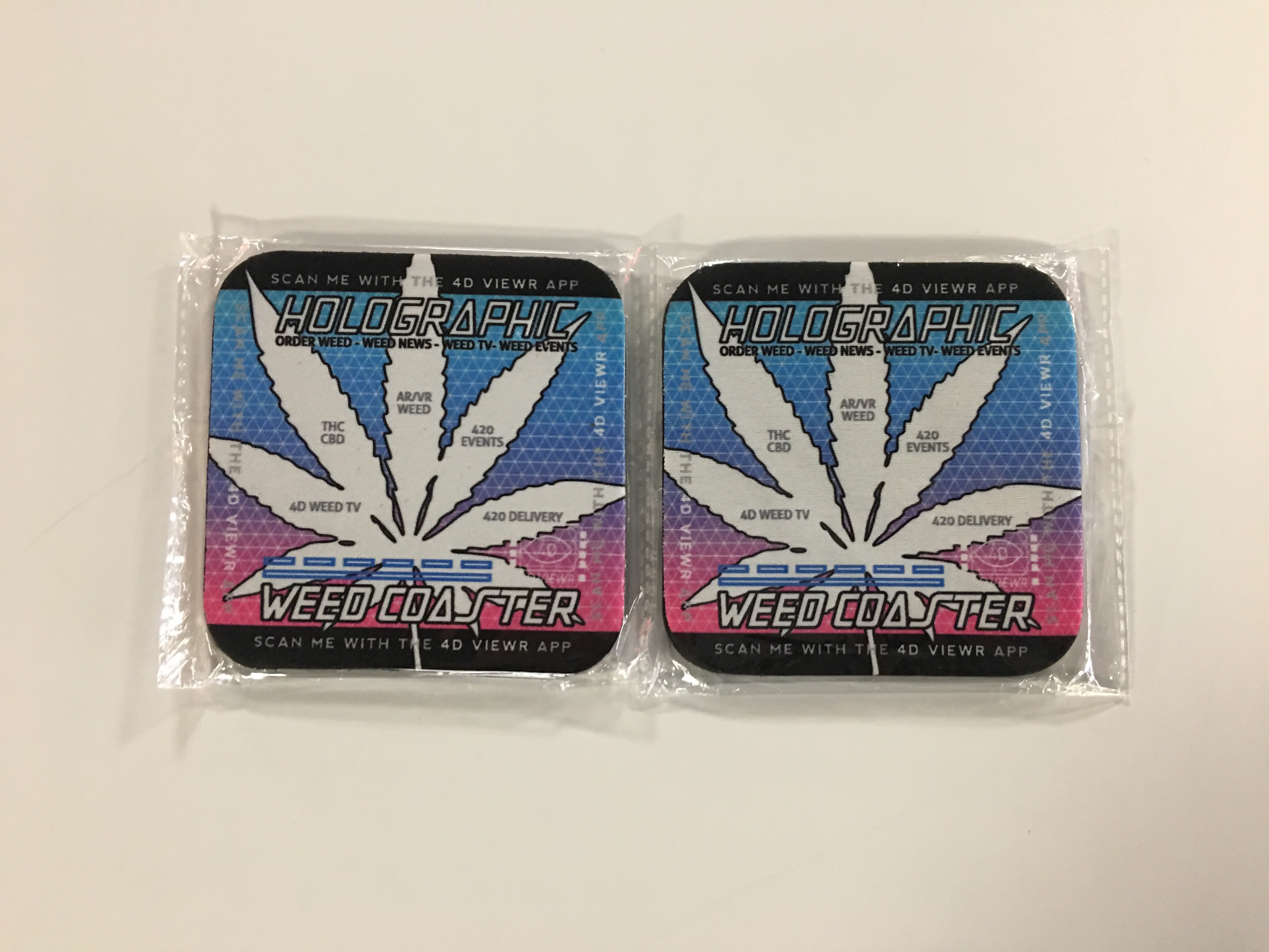 Holographic Weed Coasters Indiegogo